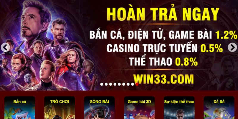 Người chơi 33Win luôn giành được chiến thắng lớn